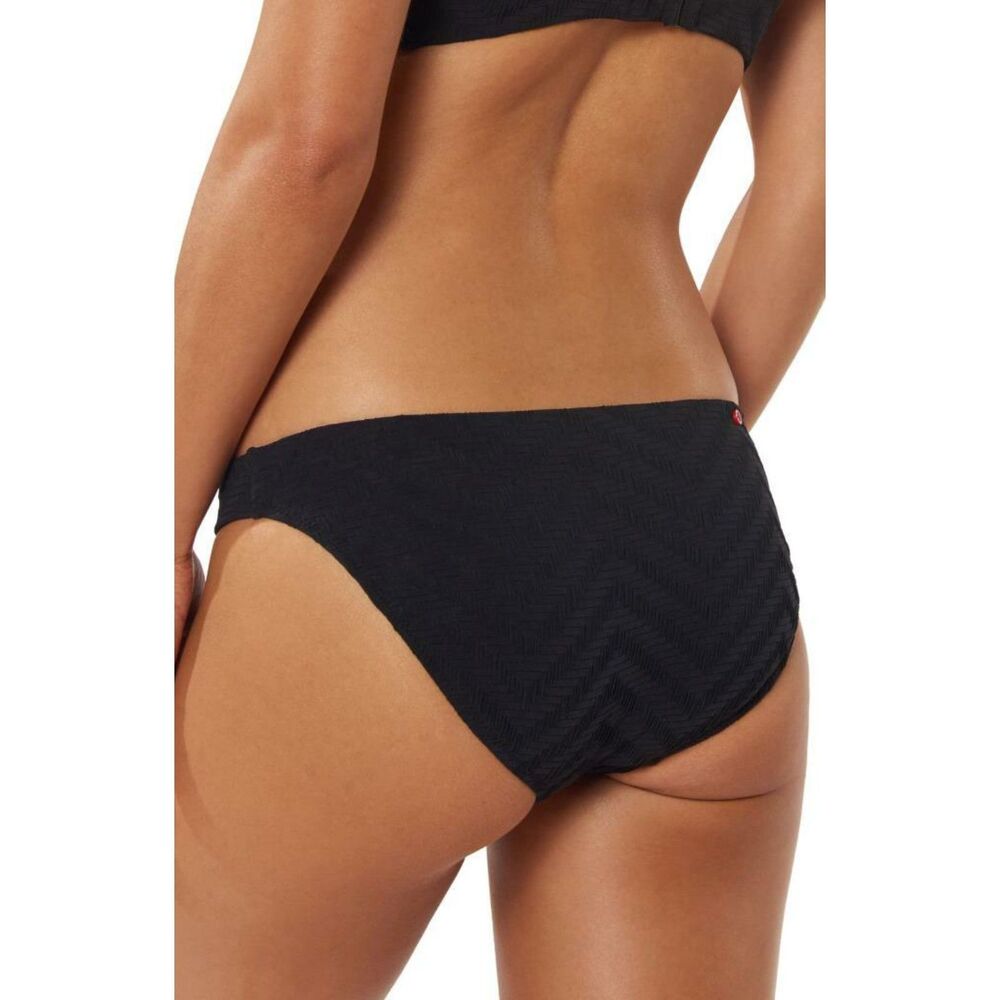 NWT Red Carter Black Luna Textured Elle Bikini Swimsuit Bottom, Medium (C3)